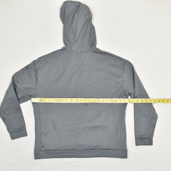 Nike Men's Pullover Hoodie High Neck Solid Polyester Gray Size M Pockets - Picture 4 of 8